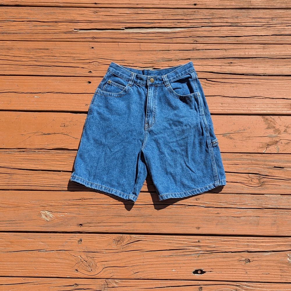 Vintage Blue Denim Cargo Shorts